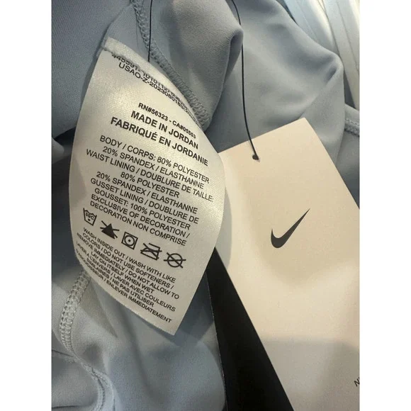 NWT Nike One Dri-FIT High Waist 8" Biker Shorts Blue FZ6758-440 Women's Size XS - Picture 8 of 16